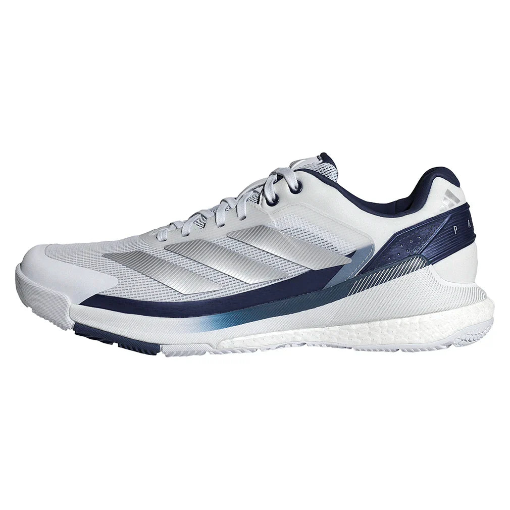 Men's Crazyquick Boost Padel Shoes Core White and Dark Blue-Footwear-Adidas-JR2124-S26-1-Tennis Express