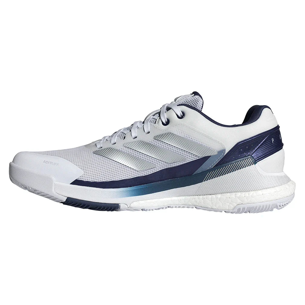 Men's Crazyquick Boost Padel Shoes Core White and Dark Blue-Footwear-Adidas-JR2124-S26-2-Tennis Express