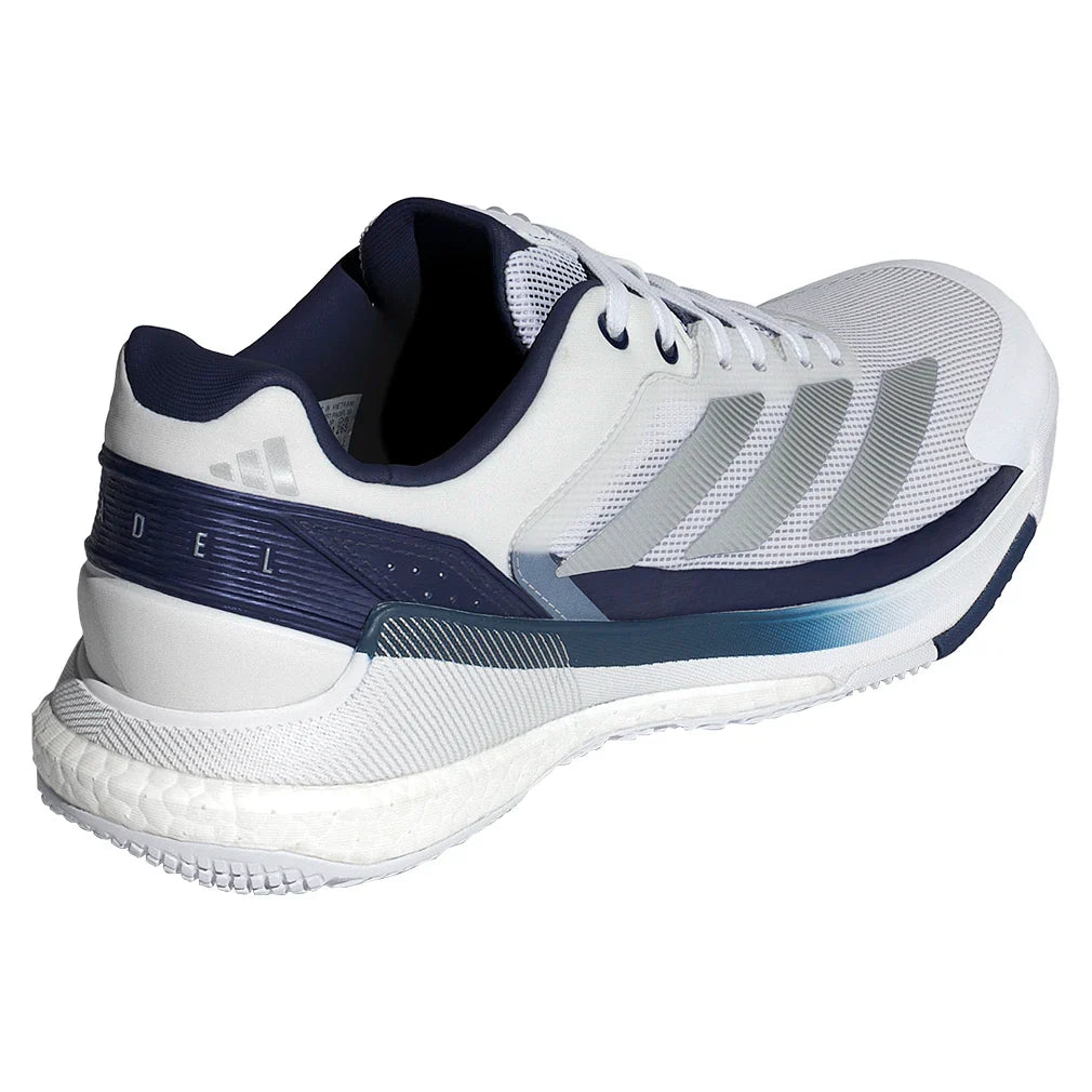 Men's Crazyquick Boost Padel Shoes Core White and Dark Blue-Footwear-Adidas-JR2124-S26-4-Tennis Express