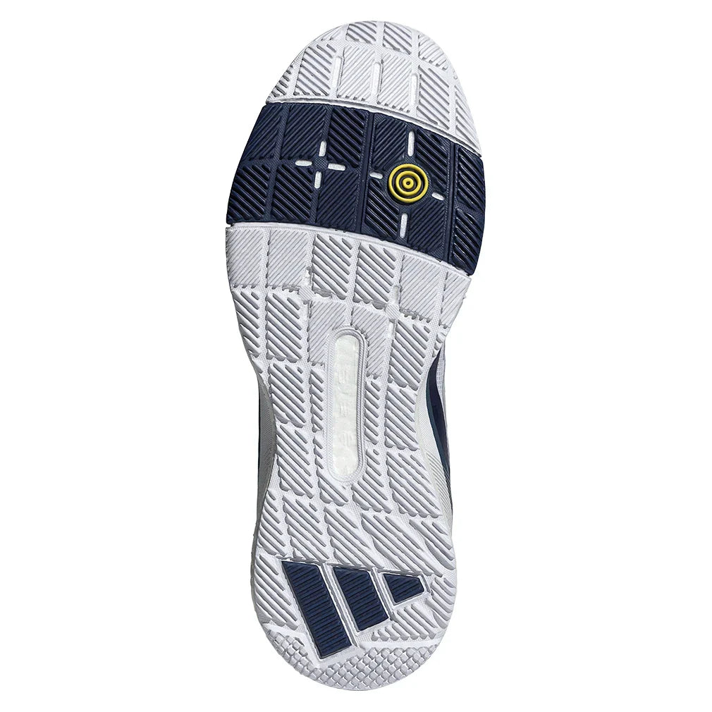 Men's Crazyquick Boost Padel Shoes Core White and Dark Blue-Footwear-Adidas-JR2124-S26-5-Tennis Express