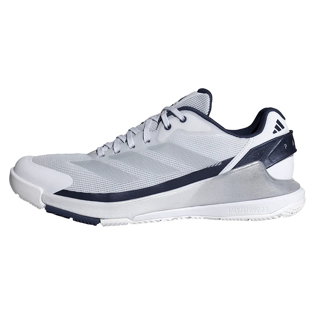 Men's Crazyquick LS Padel Shoes Core White and Dark Blue-Footwear-Adidas-JR2127-S26-1-Tennis Express