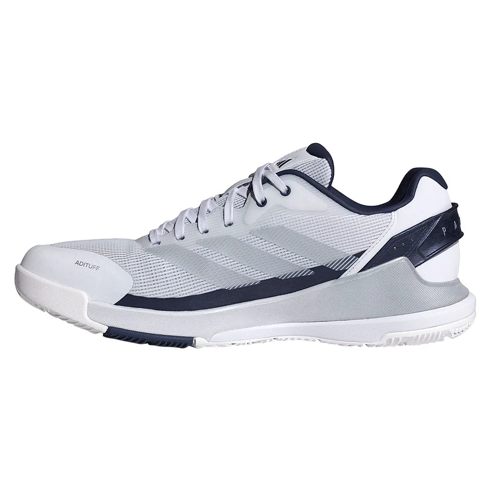 Men's Crazyquick LS Padel Shoes Core White and Dark Blue-Footwear-Adidas-JR2127-S26-2-Tennis Express