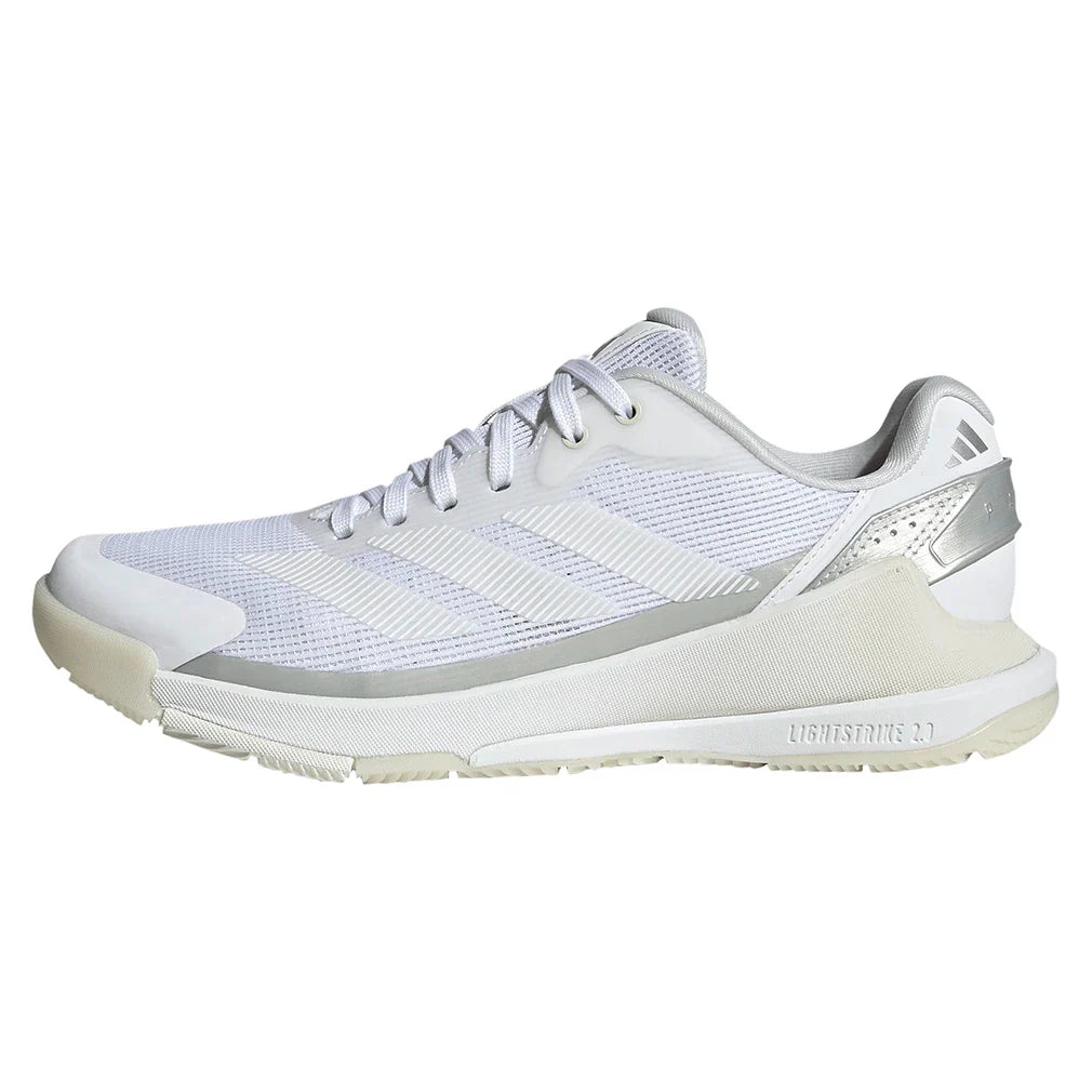 Women's Crazyquick LS Padel Shoes Core White and Zero Metallic-Footwear-Adidas-JR4659-S26-1-Tennis Express