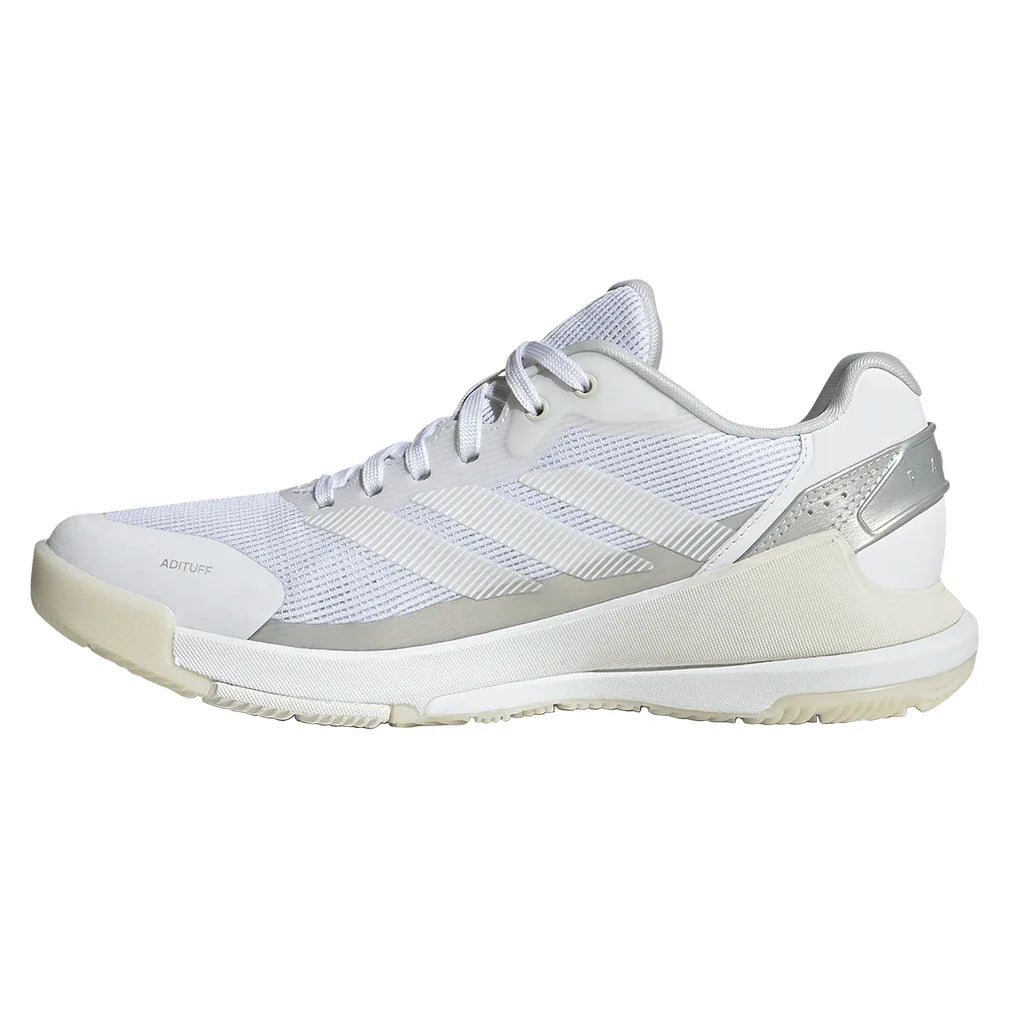 Women's Crazyquick LS Padel Shoes Core White and Zero Metallic-Footwear-Adidas-JR4659-S26-2-Tennis Express
