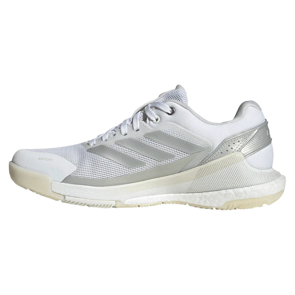 Women's Crazyquick Boost Padel Shoes White and Silver Metallic-Footwear-Adidas-JR4660-S26-2-Tennis Express