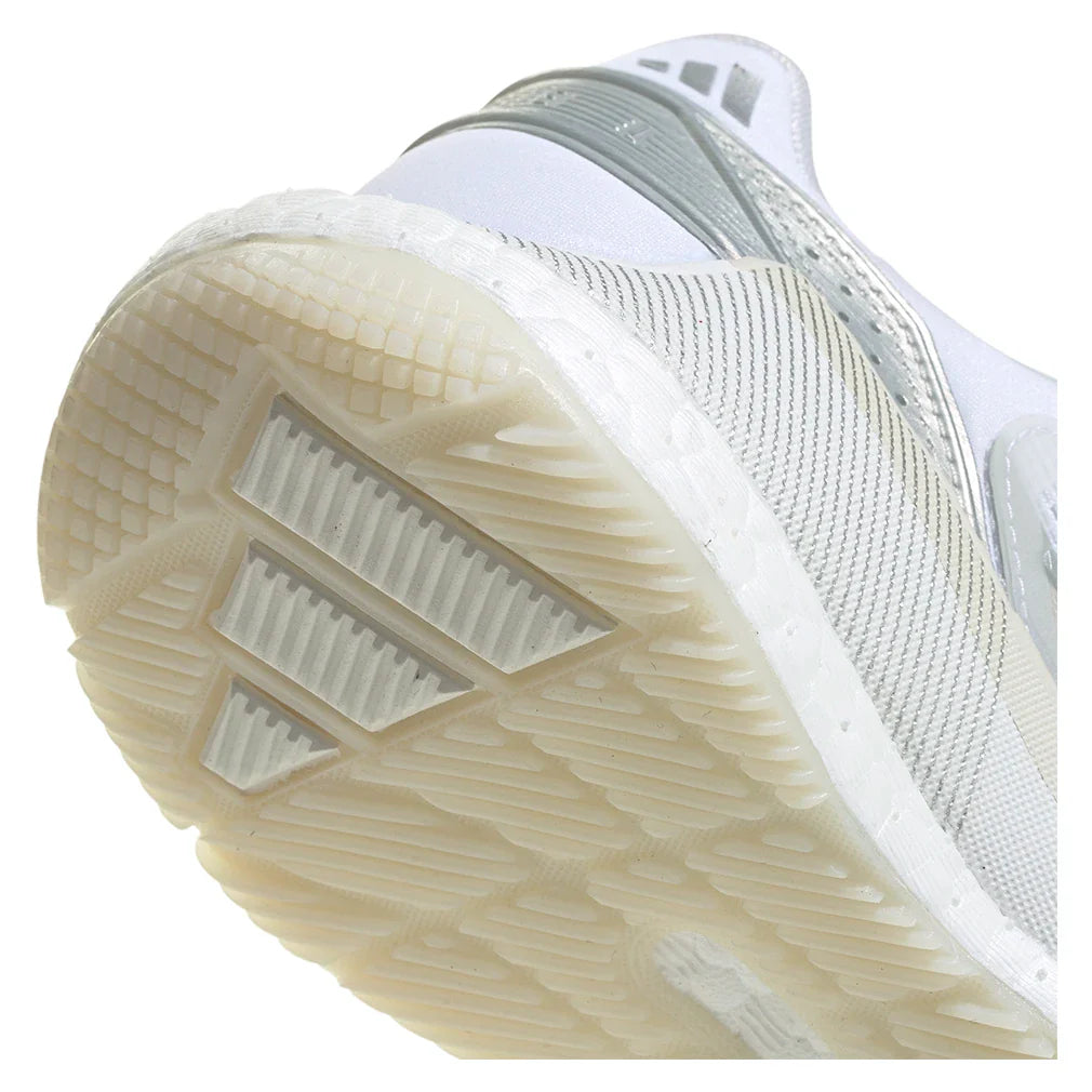 Women's Crazyquick Boost Padel Shoes White and Silver Metallic-Footwear-Adidas-JR4660-S26-7-Tennis Express