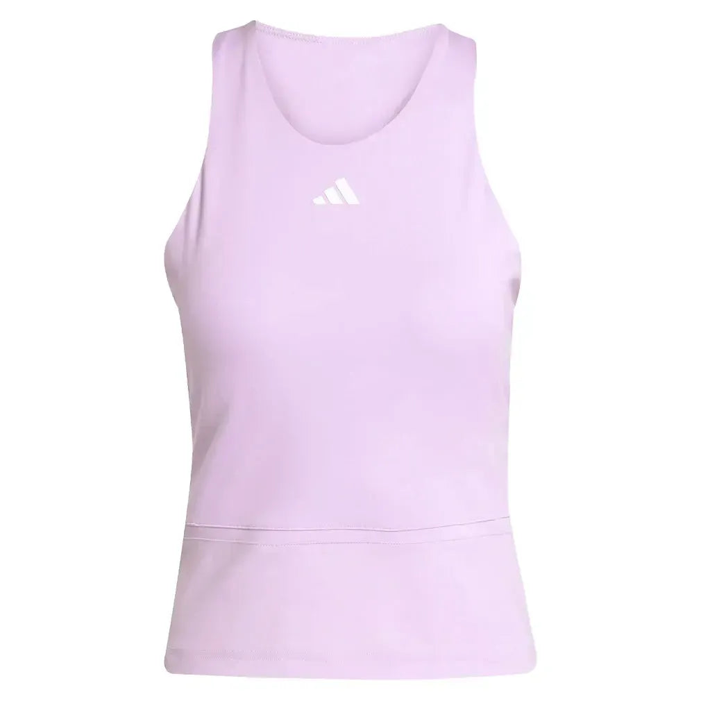 Women's CLIMACOOL Mid Length Y Tennis Tank Powder Plum-Apparel-Adidas-JW2991_1-Tennis Express