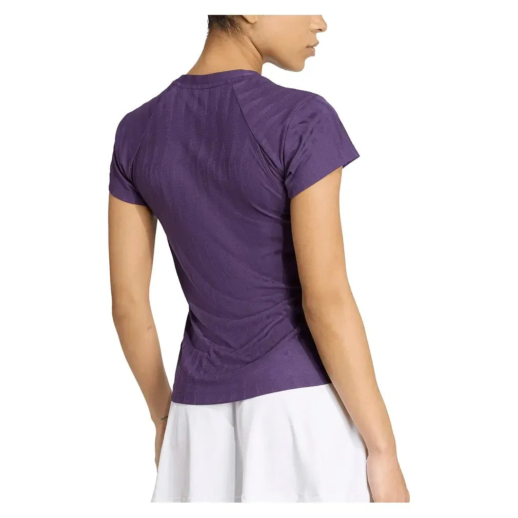 Women's Freelift CLIMACOOL Tennis Top Aurora Plum-Apparel-Adidas-JW3001-F25-4-Tennis Express