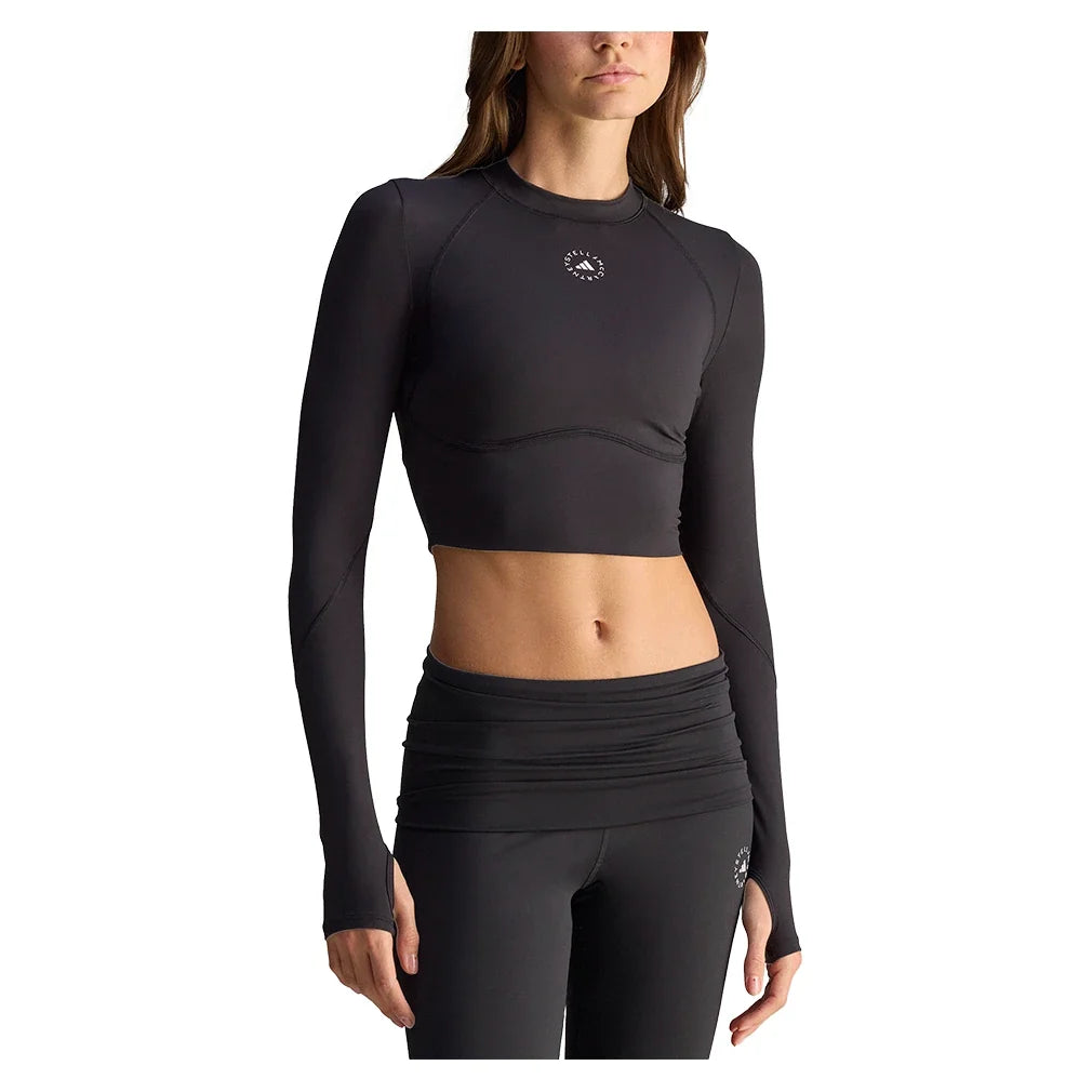 Women's Stella McCartney True Purpose Long Sleeve Training Top Black-Apparel-Adidas-, [current_file_name-Tennis Express