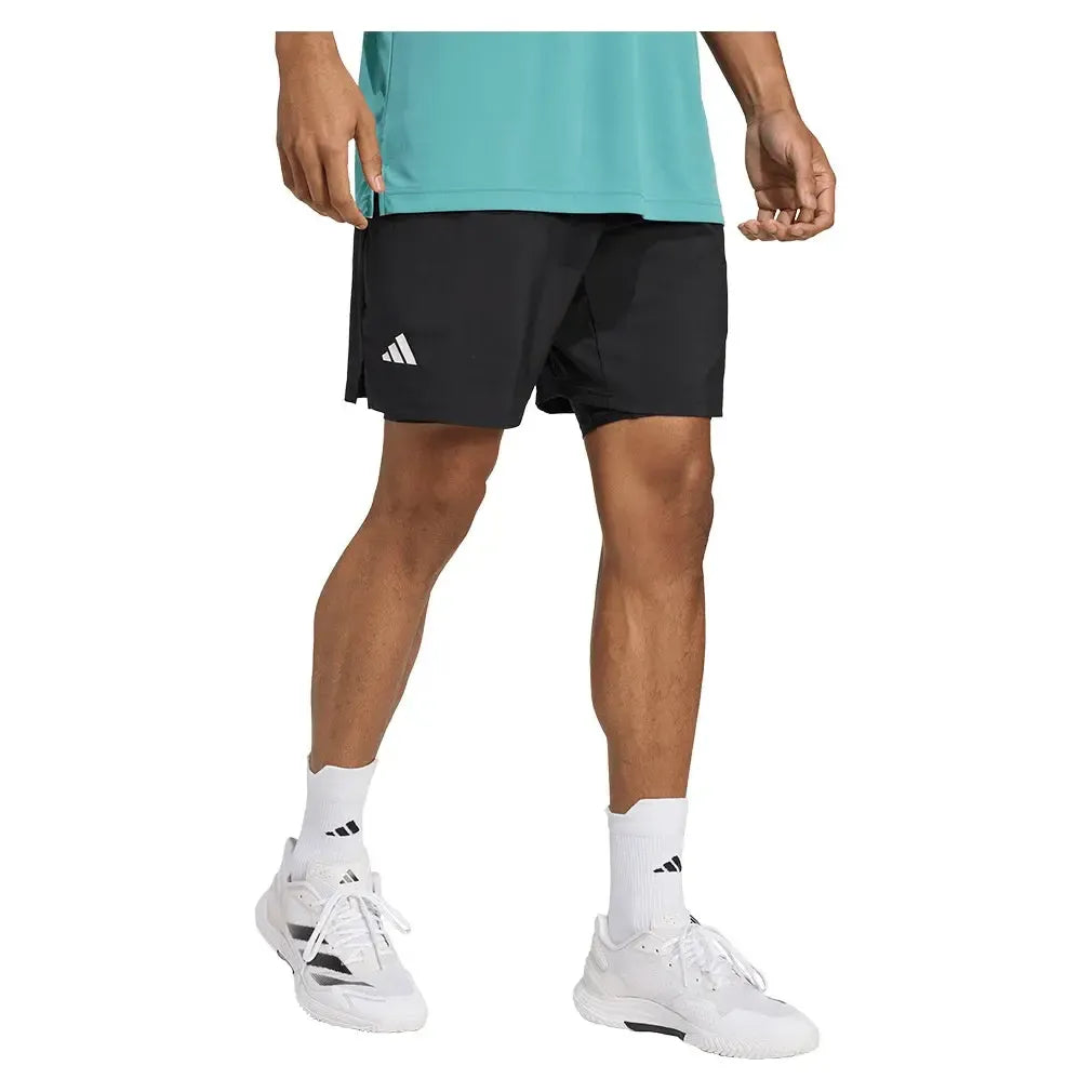 Men's Club 2in1 7 Inch Tennis Short Black-Apparel-Adidas-JY2959_2-Tennis Express