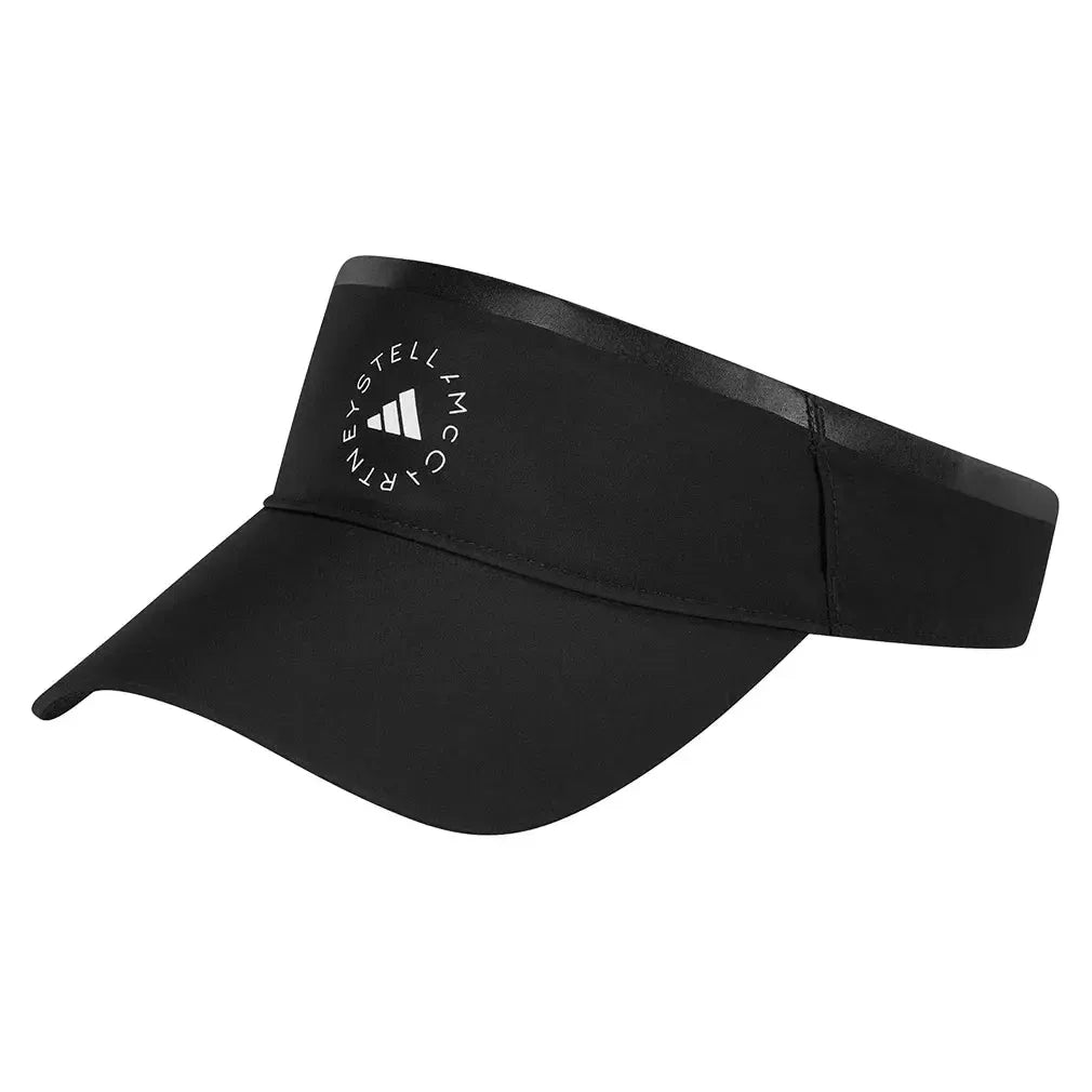 Women's Stella McCartney Training Visor Black and White-Apparel-Adidas-JY4083_1-Tennis Express