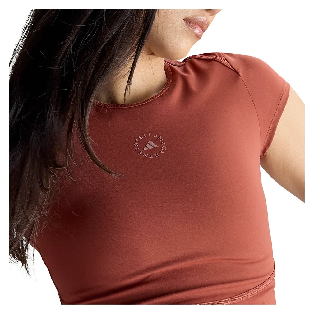 Women's Stella McCartney True Purpose Training Tee Burnt Sienna-Apparel-Adidas-, [current_file_name-Tennis Express