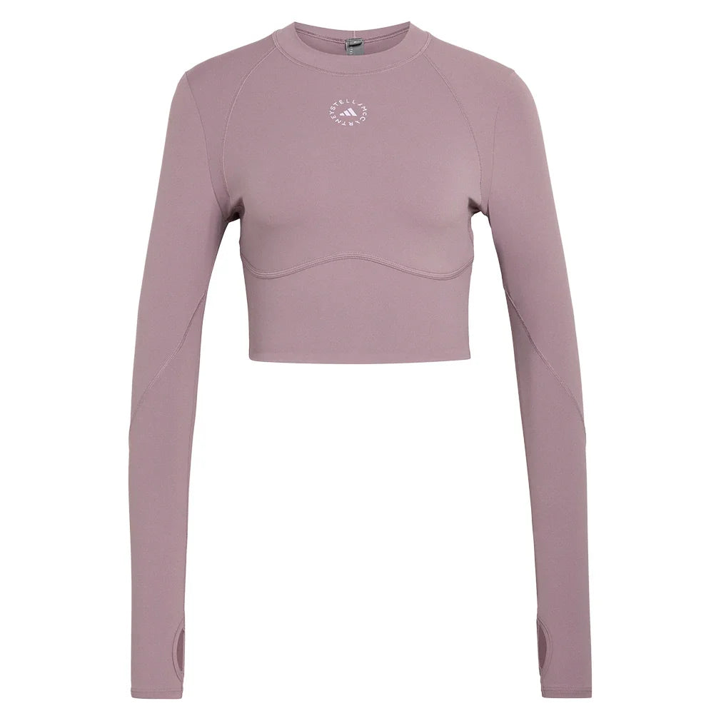 Women's Stella McCartney True Purpose Long Sleeve Training Top Legacy Purple-Apparel-Adidas-JY8142_1-Tennis Express