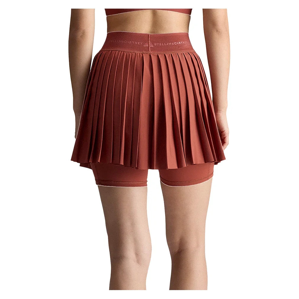 Women's Stella McCartney Pleated Training Skort Burnt Sienna-Apparel-Adidas-, [current_file_name-Tennis Express