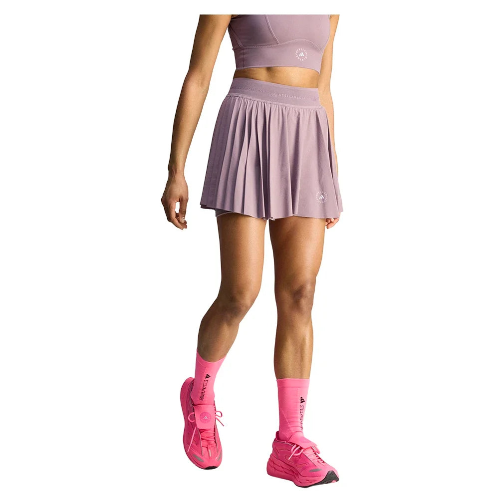Women's Stella McCartney Pleated Tennis Skort Legacy Purple-Apparel-Adidas-JY8149_2-Tennis Express