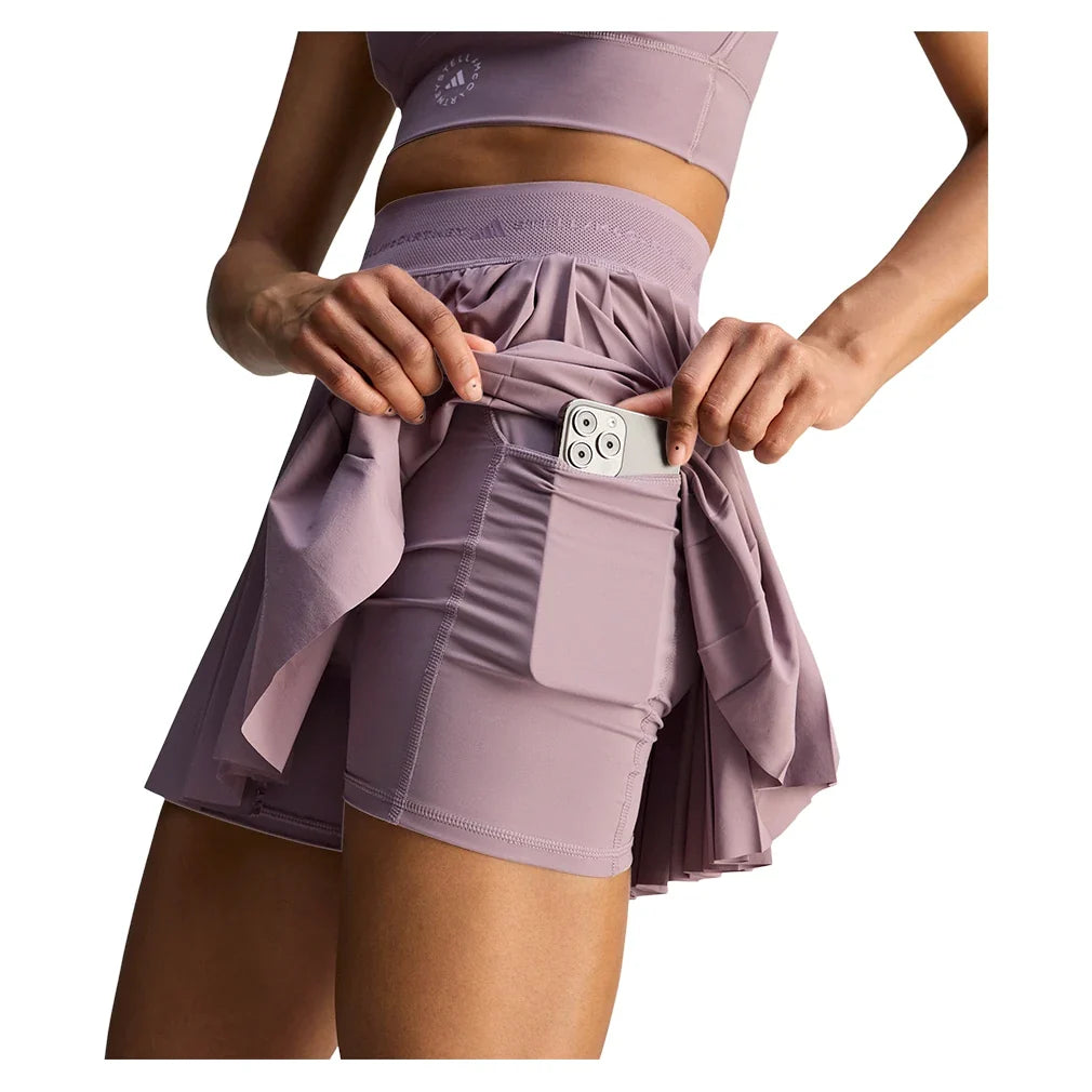 Women's Stella McCartney Pleated Tennis Skort Legacy Purple-Apparel-Adidas-JY8149_6-Tennis Express
