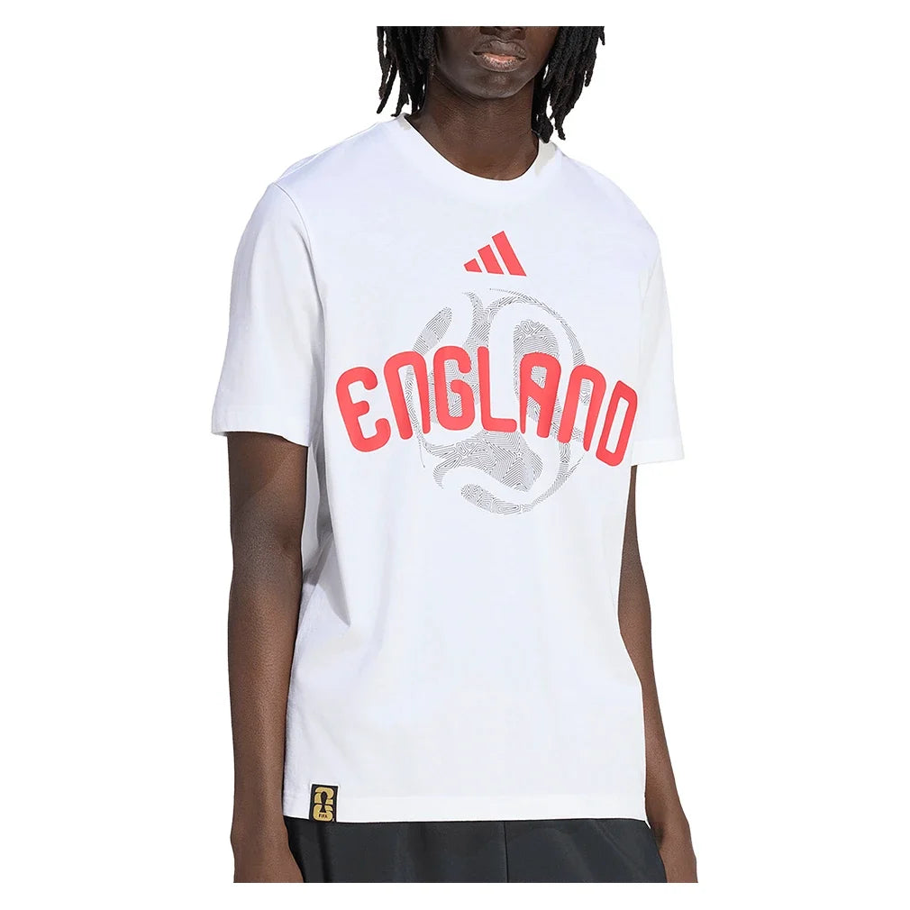 Men's England OLP Soccer Tee White,Apparel,Adidas,,,Tennis Express,JZ8926-1