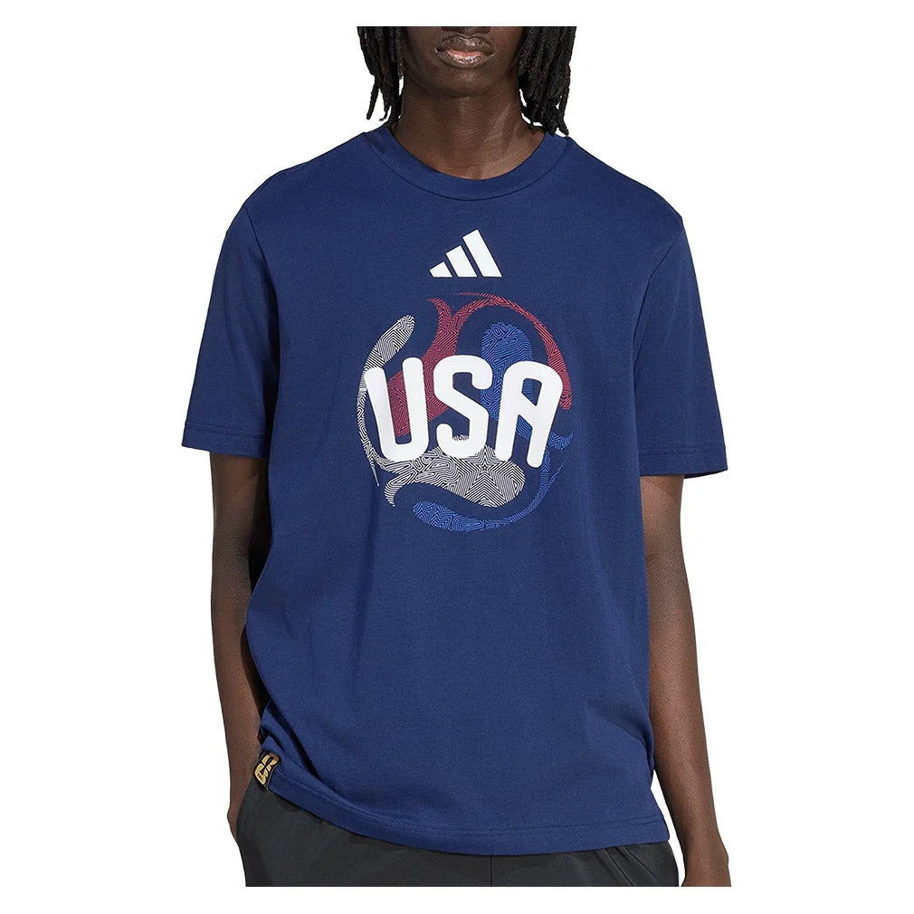 Men's USA World Cup 2026 OLP Soccer Tee Tena Blue,Apparel,Adidas,,,Tennis Express,JZ8930-1