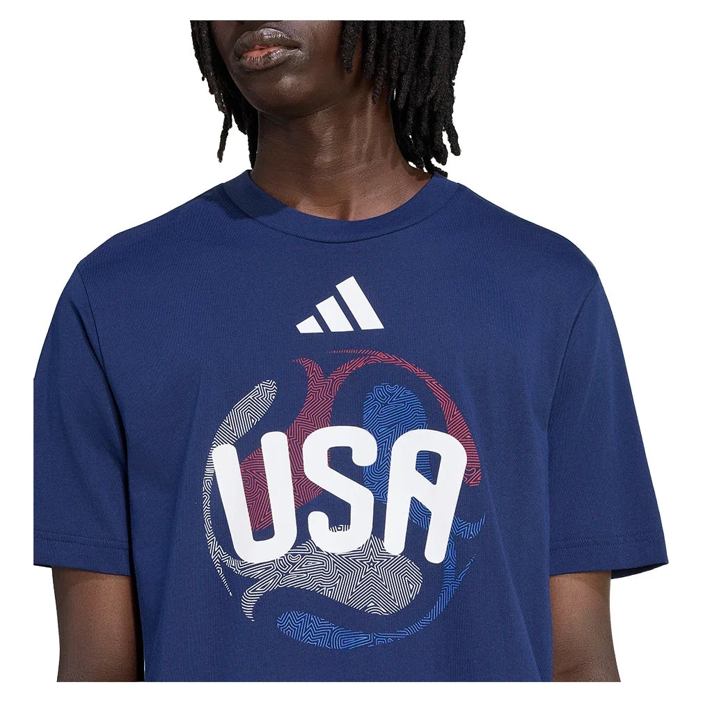 Men's USA World Cup 2026 OLP Soccer Tee Tena Blue,Apparel,Adidas,,,Tennis Express,JZ8930-3