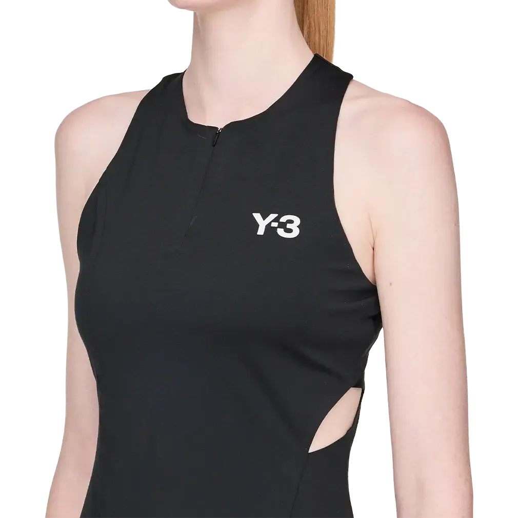 Women's Y-3 Wow Pro Tennis Dress Black-Apparel-Adidas-JZ9304-H25-1-Tennis Express