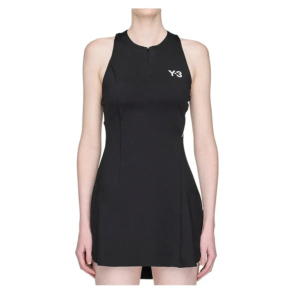 Women's Y-3 Wow Pro Tennis Dress Black-Apparel-Adidas-KA9804-H25-Tennis Express