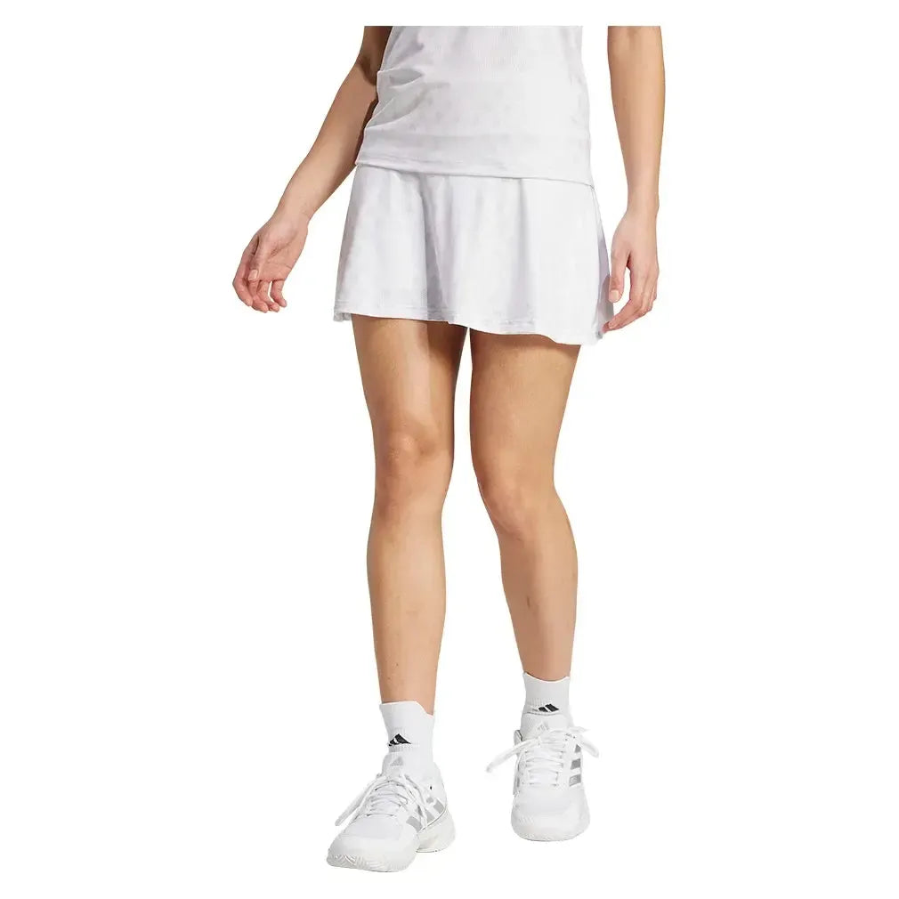 Women's Club Graphic Tennis Skort White and Dash Grey-Apparel-Adidas-KB8353_2-Tennis Express