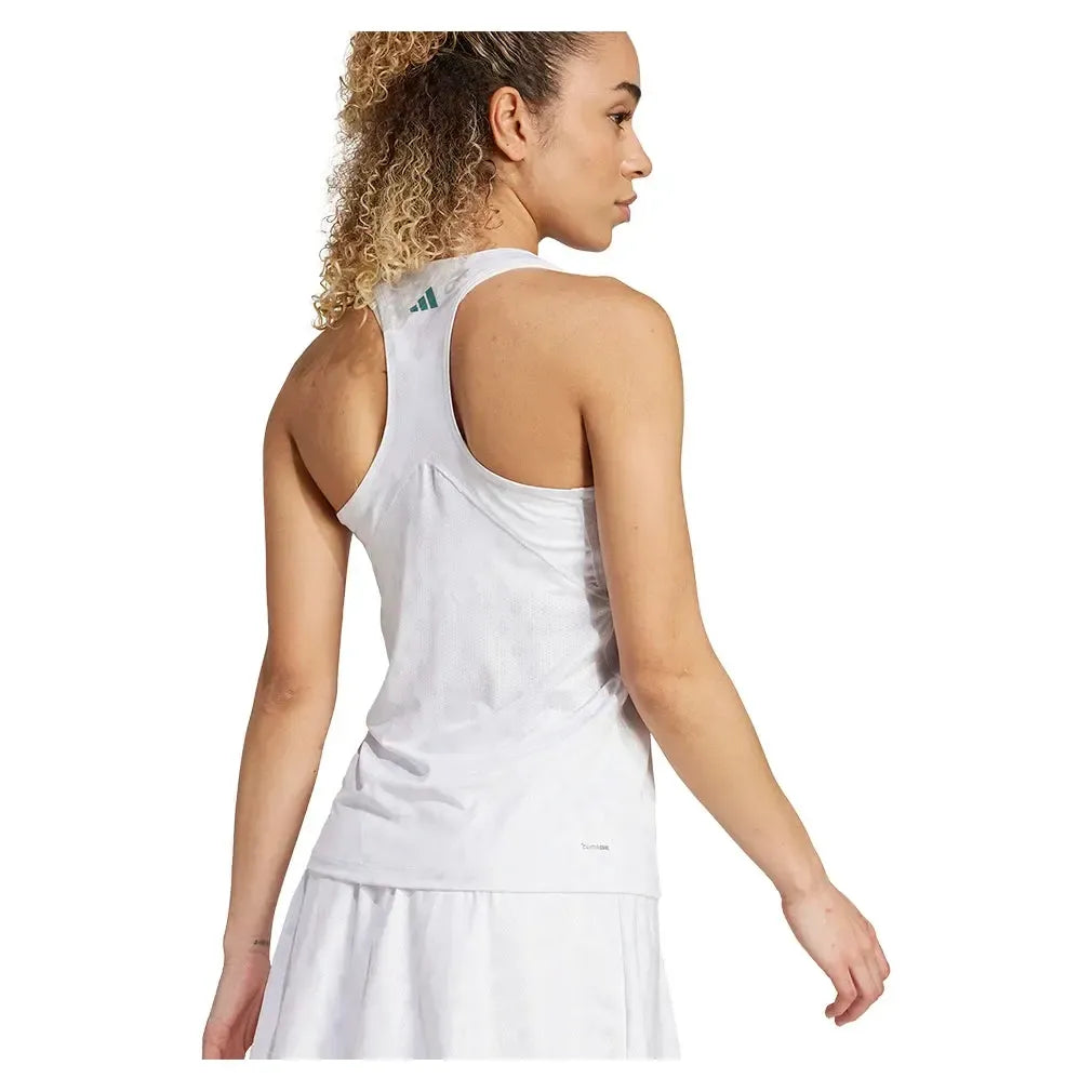 Women's Club Graphic Tennis Tank White and Dash Grey-Apparel-Adidas-KB8354_3-Tennis Express