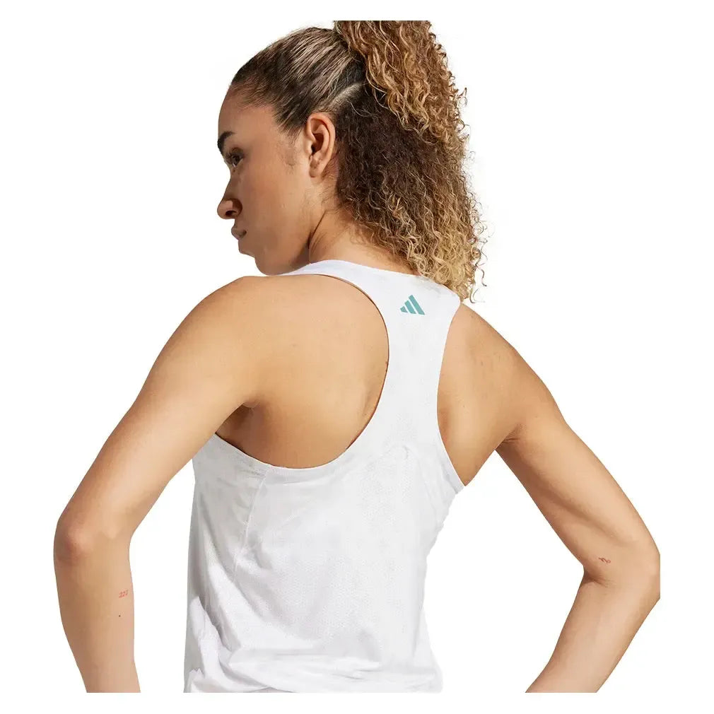 Women's Club Graphic Tennis Tank White and Dash Grey-Apparel-Adidas-KB8354_5-Tennis Express