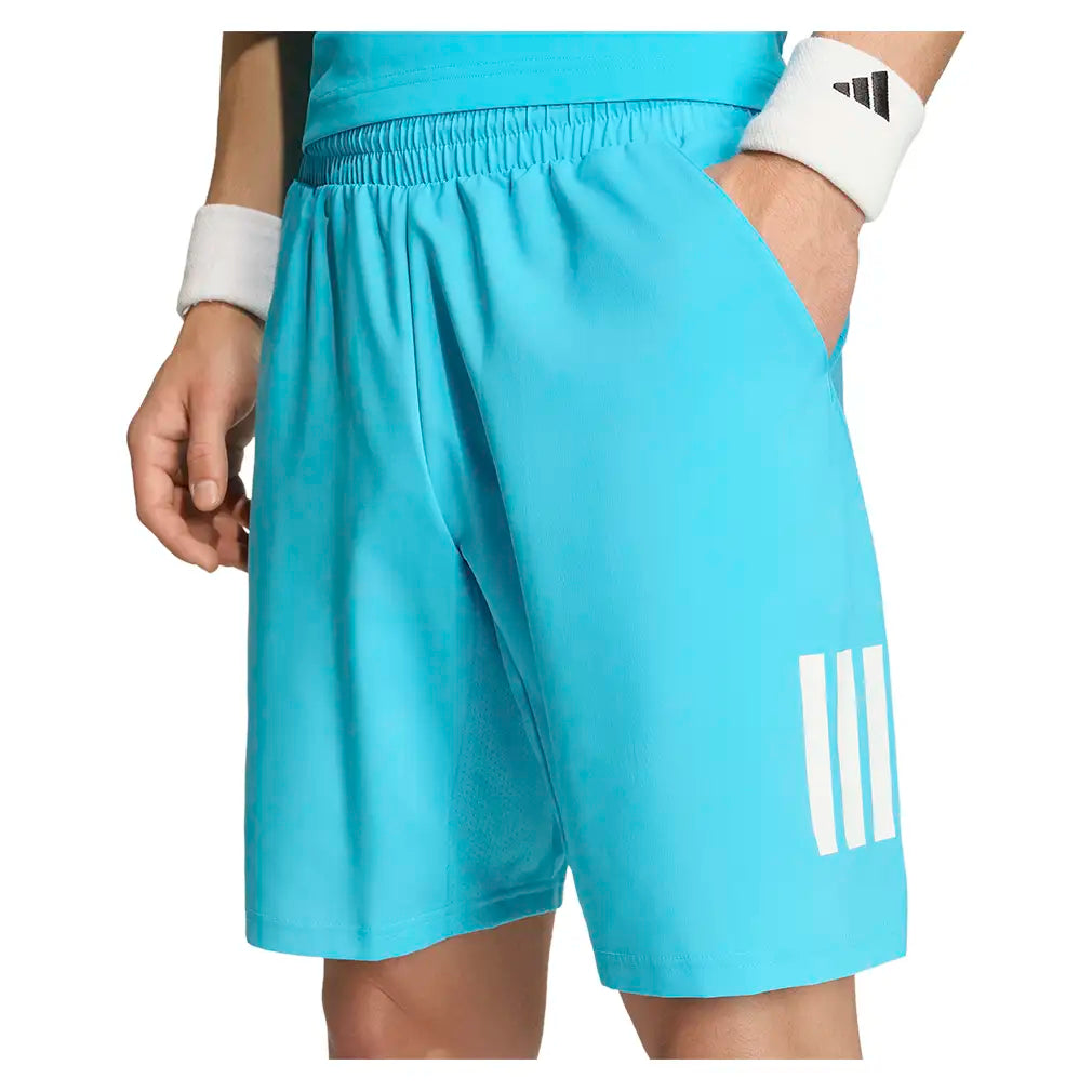Men's Club 3 Stripe 7 Inch Tennis Short-Apparel-Adidas-KB9745-3-Tennis Express