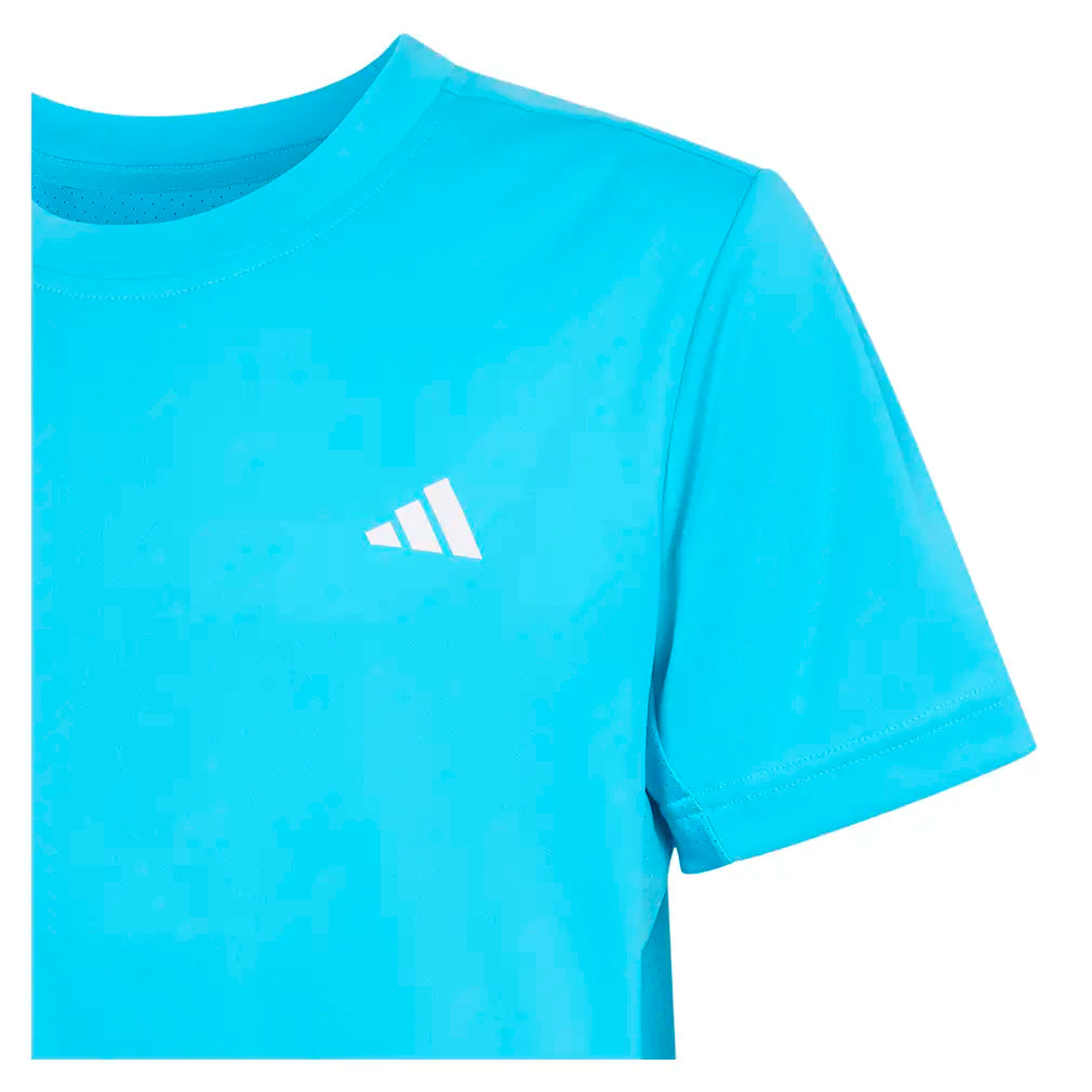 Boys' Club Tennis Tee Signal Cyan-Apparel-Adidas-KB9758-S26-5-Tennis Express