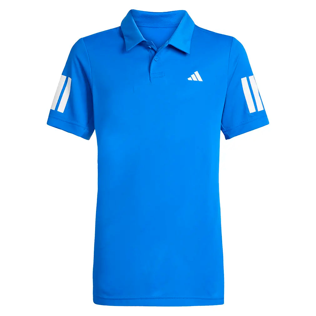 Boys' Club 3 Stripe Tennis Polo Glory Blue-Apparel-Adidas-KB9762-S26-1-Tennis Express
