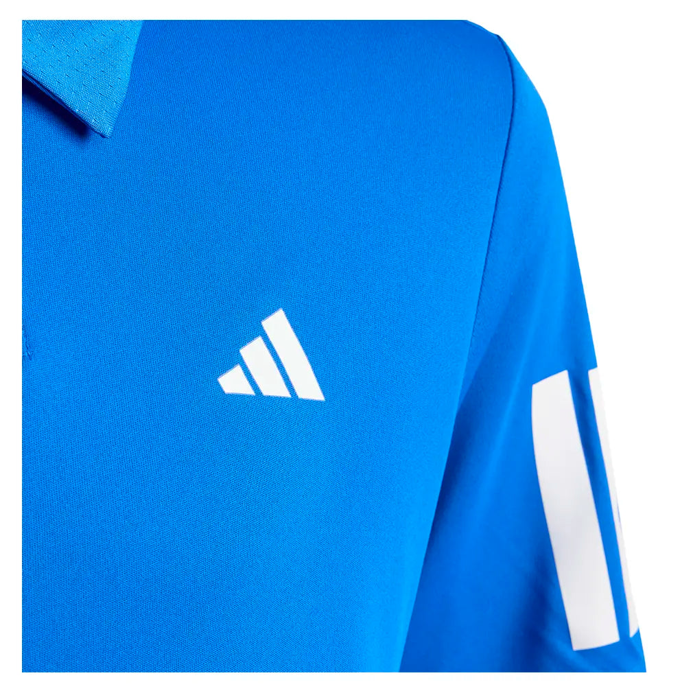 Boys' Club 3 Stripe Tennis Polo Glory Blue-Apparel-Adidas-KB9762-S26-6-Tennis Express