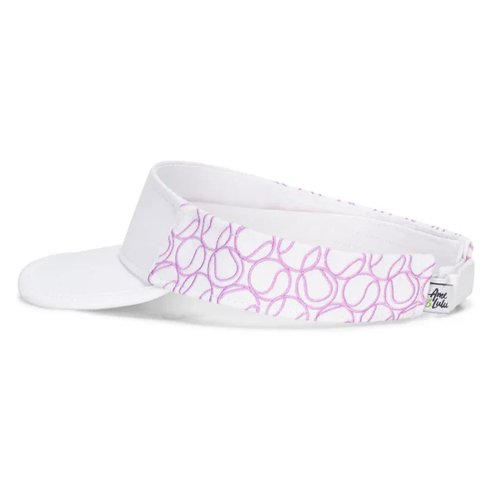 Kids Canvas Visor Lavendar Tennis Balls,Apparel,Ame and Lulu,,,Tennis Express,KCV-1-2