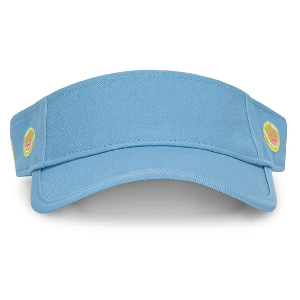 Kids Canvas Visor Smiley Tennis,Apparel,Ame and Lulu,Blue,One Size,Tennis Express,KCV-2