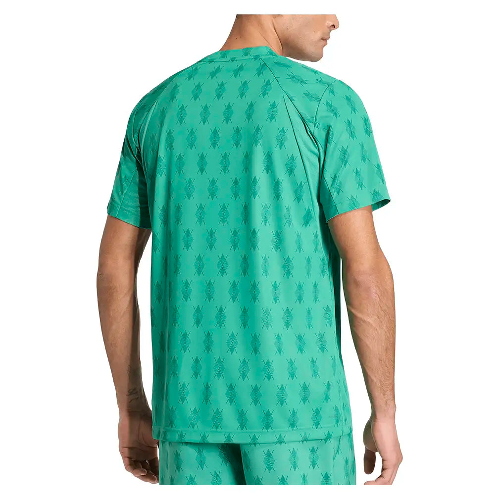 Men's Club Graphic Tennis Tee Semi Court Green,Apparel,Adidas,,,Tennis Express,KD1744-4