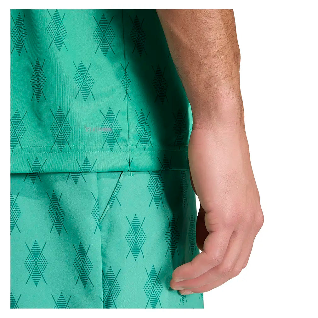 Men's Club Graphic Tennis Tee Semi Court Green,Apparel,Adidas,,,Tennis Express,KD1744-7