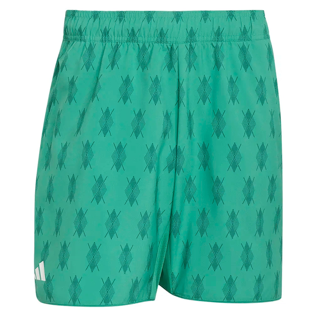 Men's Club Graphic 9 Inch Tennis Shorts Semi Court Green,Apparel,Adidas,Semi Court Green,XS,Tennis Express,KD1753-1