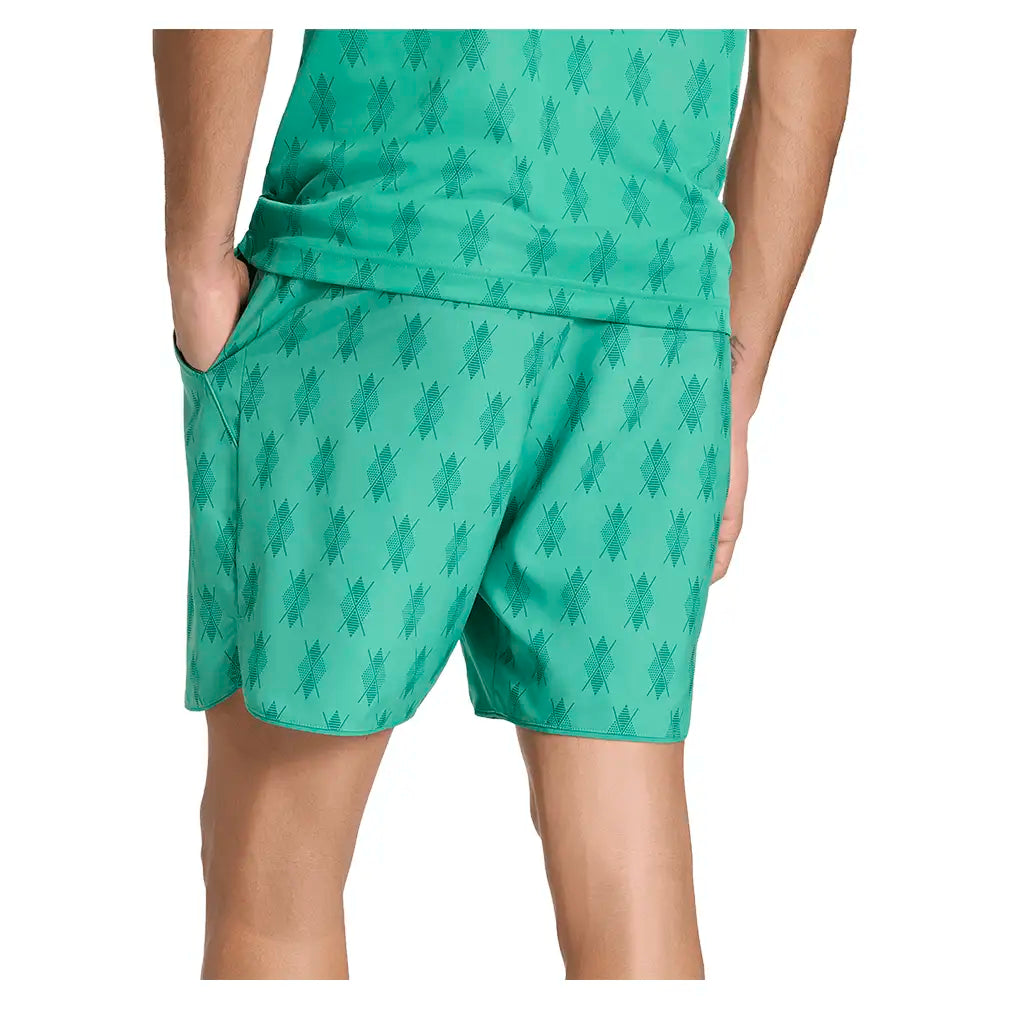 Men's Club Graphic 9 Inch Tennis Shorts Semi Court Green,Apparel,Adidas,,,Tennis Express,KD1753-4
