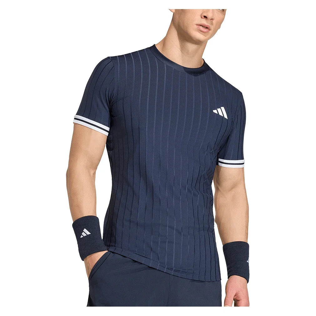 Men's Roland Garros Freelift Pro Tennis Tee Legend Ink-Apparel-Adidas-KD7599_2-Tennis Express