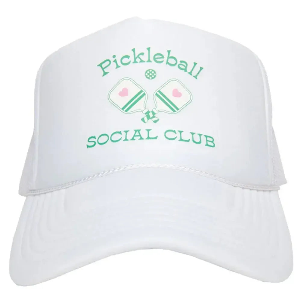 Pickleball Social Club Paddles Foam Trucker Cap-Apparel-Katydid-KDC-TCFM-1122-W-Tennis Express