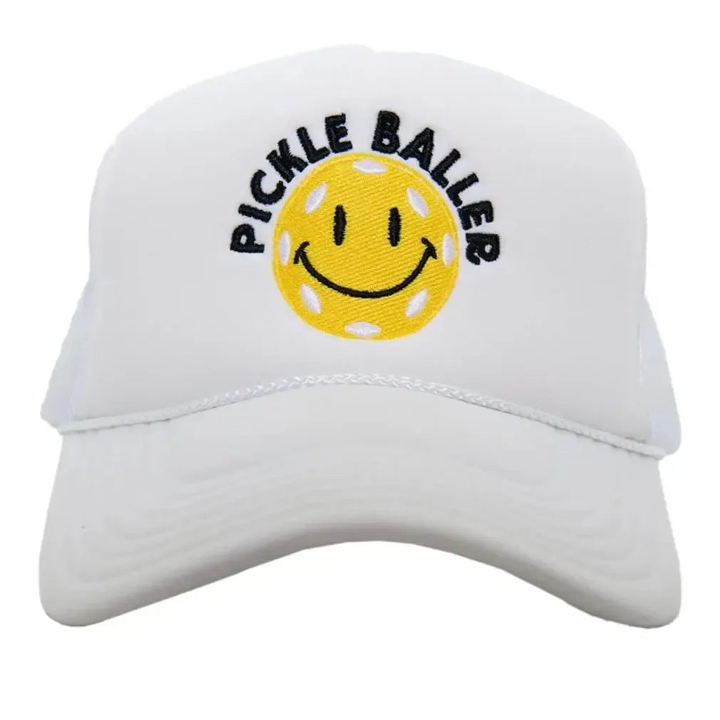 Pickle Baller Foam Trucker Hat White-Apparel-Katydid-KDCTCFM-1051-WHT-Tennis Express