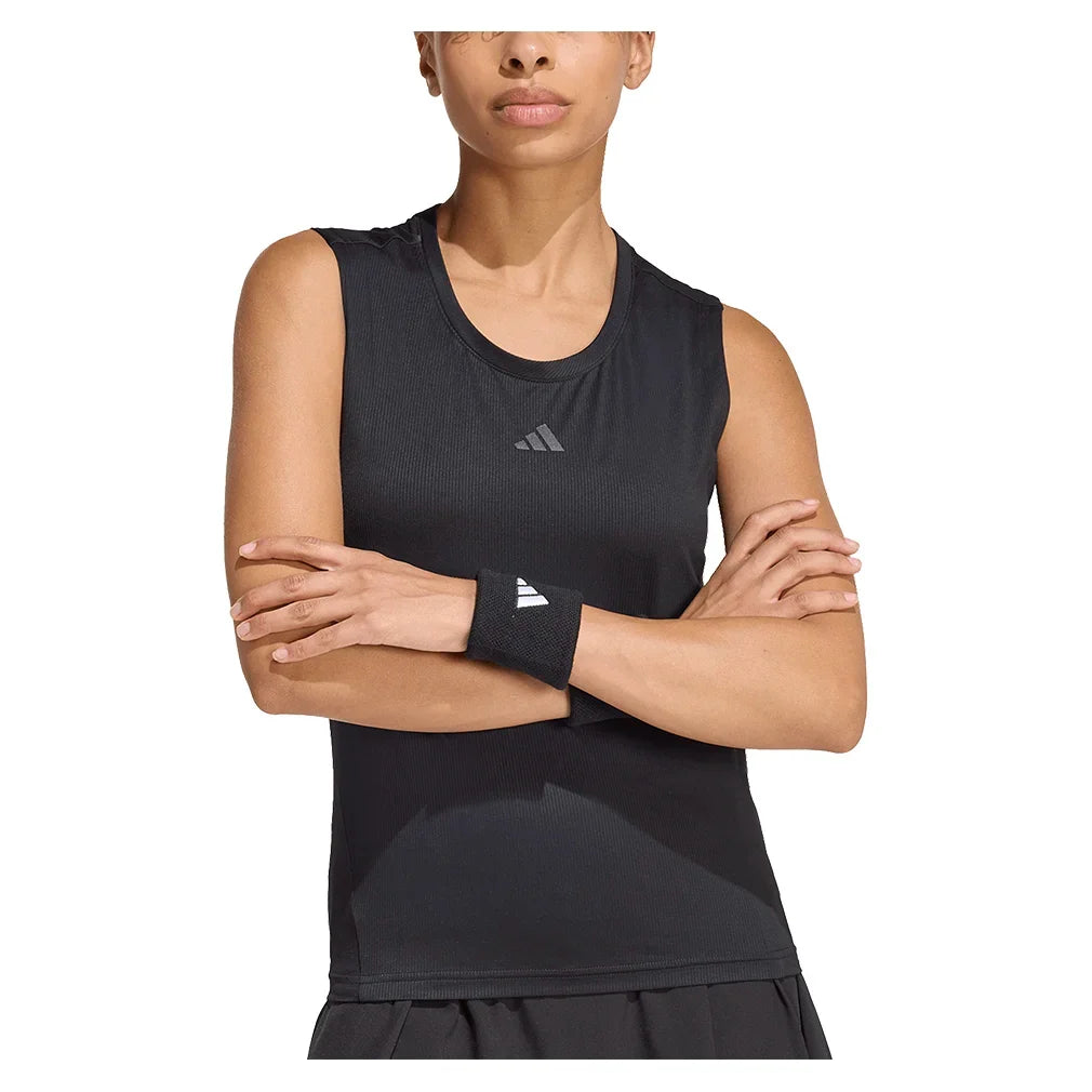 Women's Match Tennis Tank Black-Apparel-Adidas-KE6178-S26-1-Tennis Express