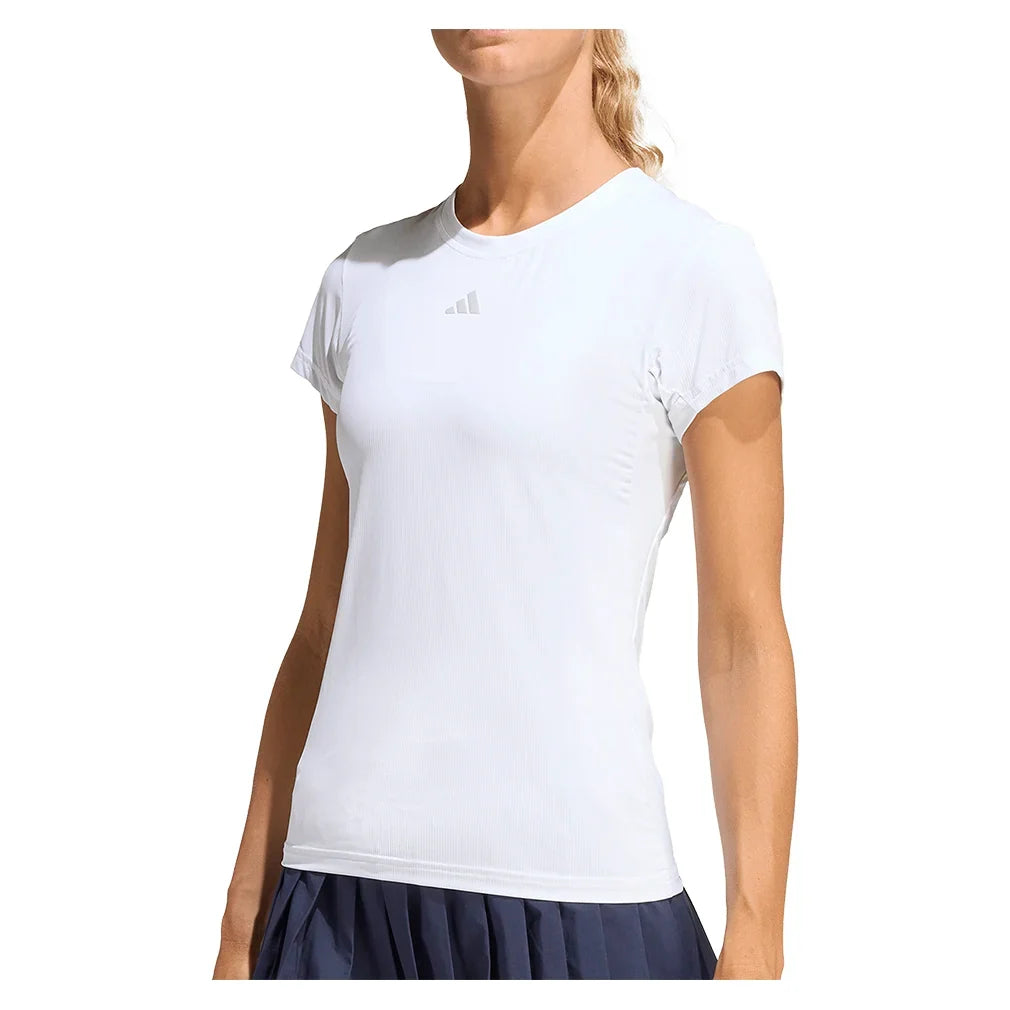Women's Freelift Tennis Tee White-Apparel-Adidas-KE6181-S26-2-Tennis Express