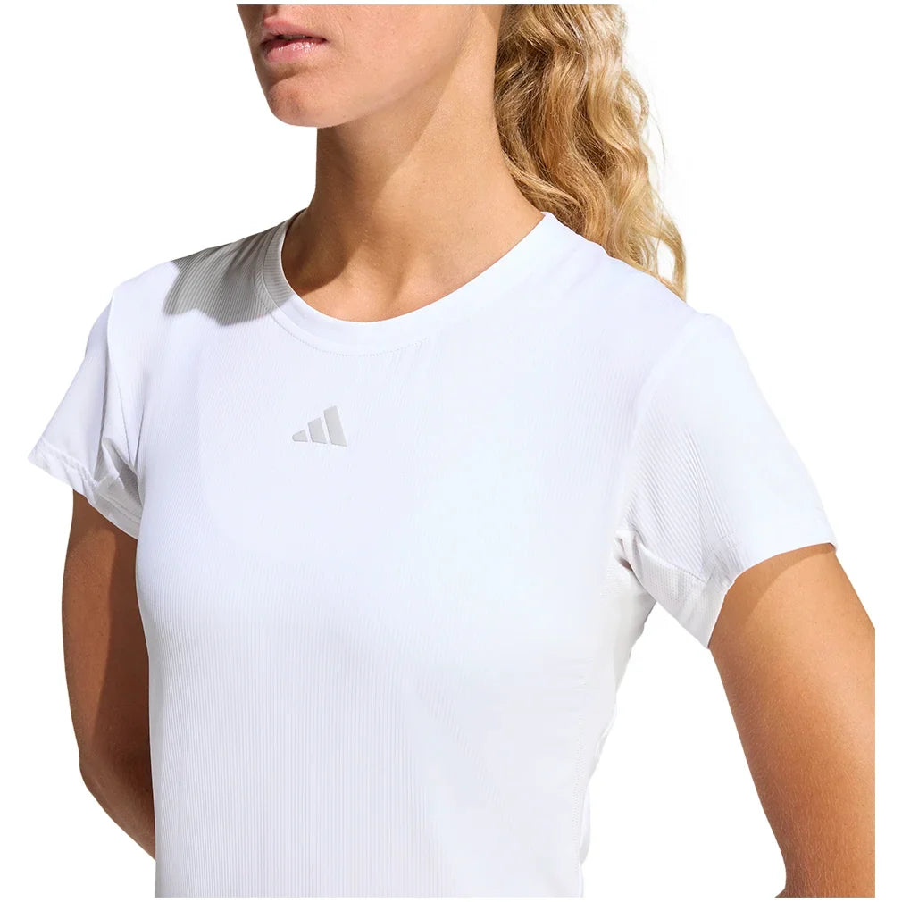 Women's Freelift Tennis Tee White-Apparel-Adidas-KE6181-S26-3-Tennis Express