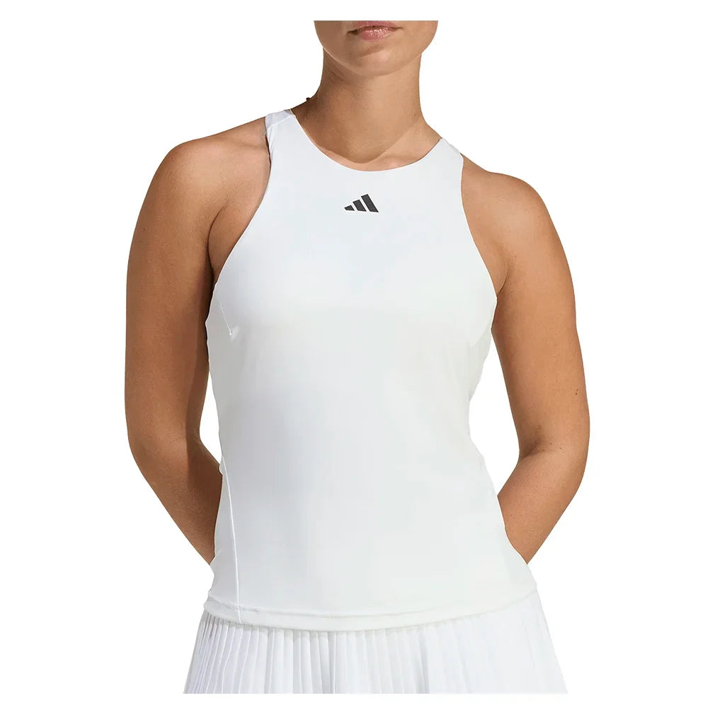 Women's Y Tennis Tank White-Apparel-Adidas-KE8863-S26-1-Tennis Express
