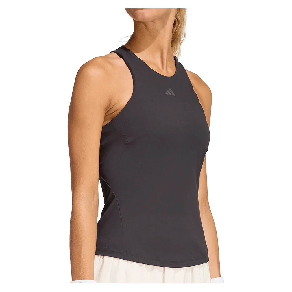 Women's Melbourne Y Tennis Tank Black-Apparel-Adidas-KE8864-S26-1-Tennis Express