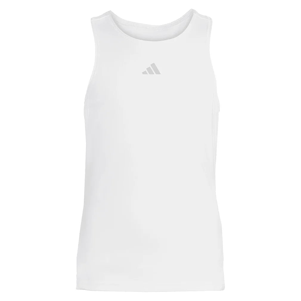 Girls' Club Tennis Tank White-Apparel-Adidas-KF0982-S26-Tennis Express