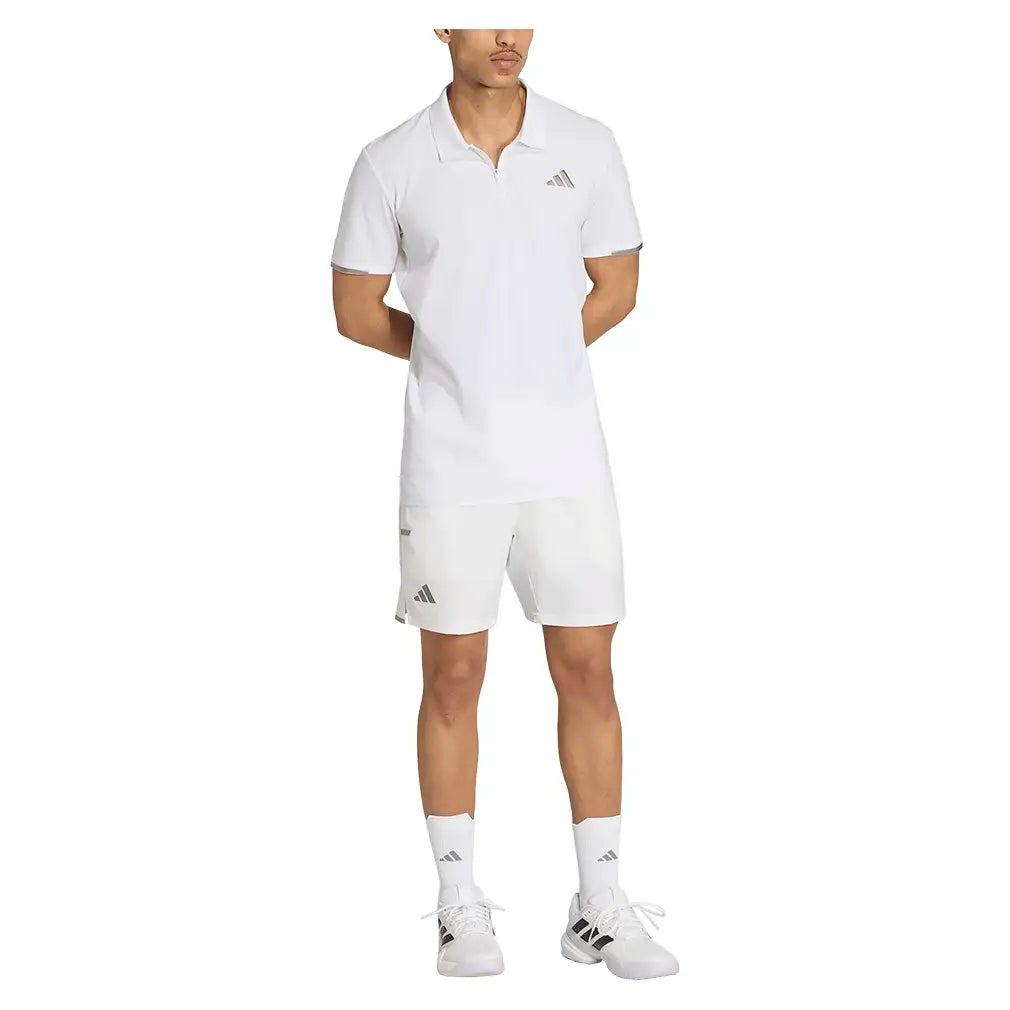 Men's London Freelift Pro Tennis Polo White,Apparel,Adidas,,,Tennis Express,KF5004-5