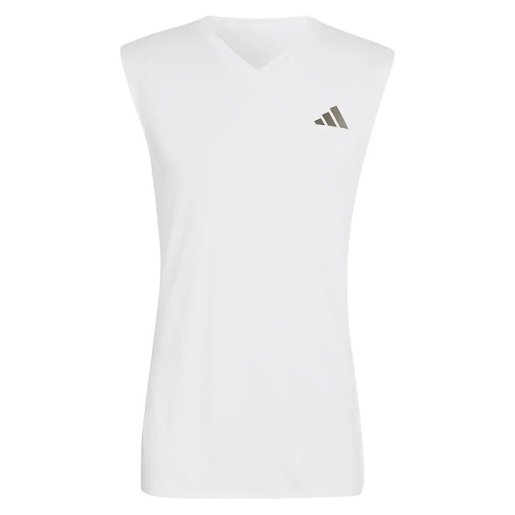 Men's London Sleeveless Tennis Tank White,Apparel,Adidas,White,XS,Tennis Express,KF5006-1