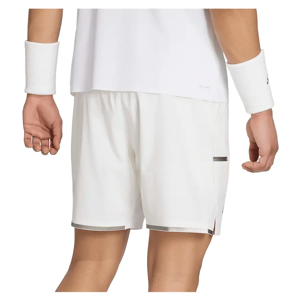 Men's London 7 Inch Tennis Short and Tight Set White,Apparel,Adidas,,,Tennis Express,KF5008-4
